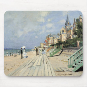 Alfombrilla De Ratón El paseo marítimo de Trouville de Claude Monet