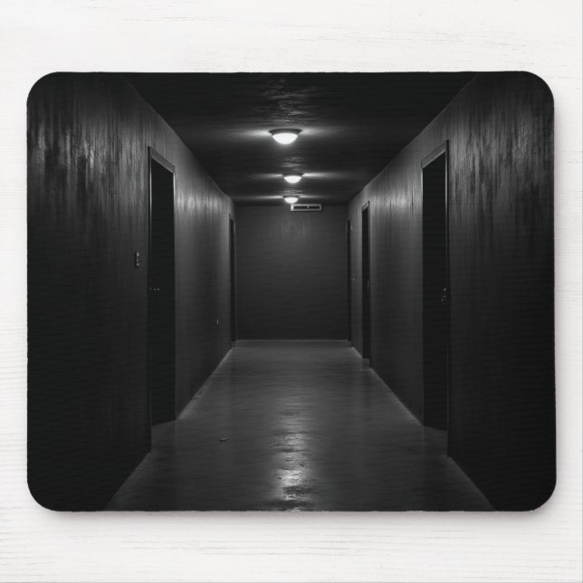 Alfombrilla De Ratón El pasillo oscuro en perspectiva (Frente)