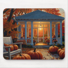Alfombrilla De Ratón El patio trasero de otoño