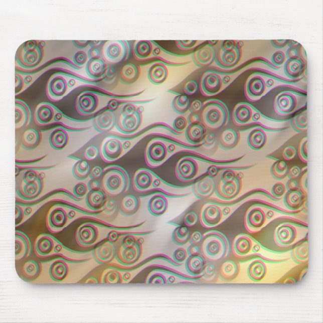 Alfombrilla De Ratón El patrón de las llamas y los círculos del tatuaje (Frente)