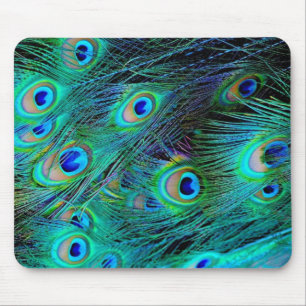 Alfombrilla De Ratón El pavo real empluma Mousepad