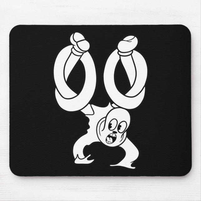 Alfombrilla De Ratón El payaso fantasma torcido negro (Frente)