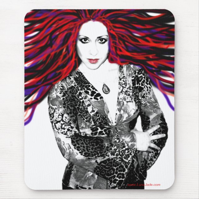 Alfombrilla De Ratón El pelo salvaje Mousepad de Luna (Frente)