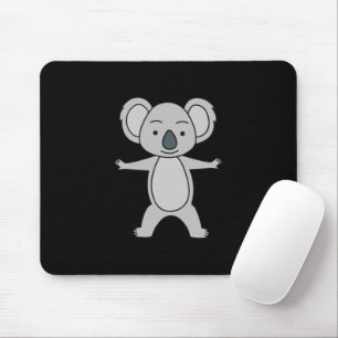 Alfombrilla De Ratón El Pequeño Koala Con Una Sonrisa De Pie