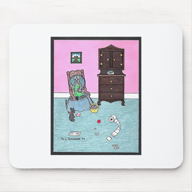 Alfombrilla De Ratón El pequeño rascal de la abuela (Frente)