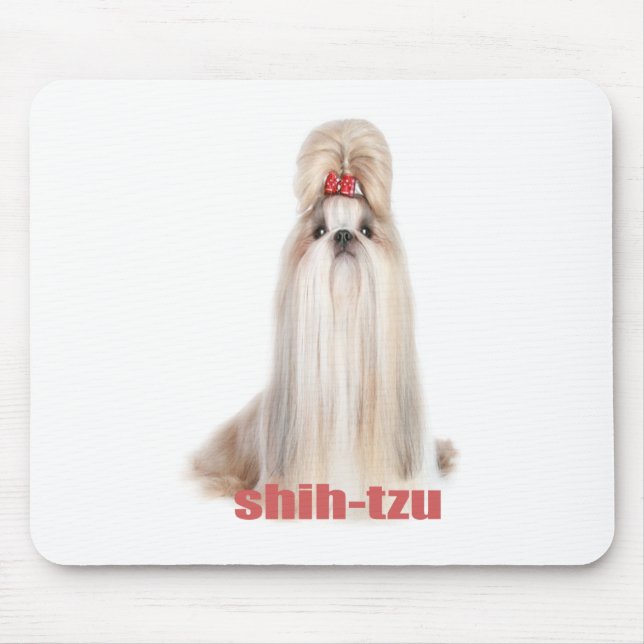 Alfombrilla De Ratón el perro de shih-tzu cría el シーズー - シーズー犬の品種 (Frente)