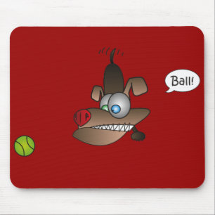 Alfombrilla De Ratón El perro ve la bola