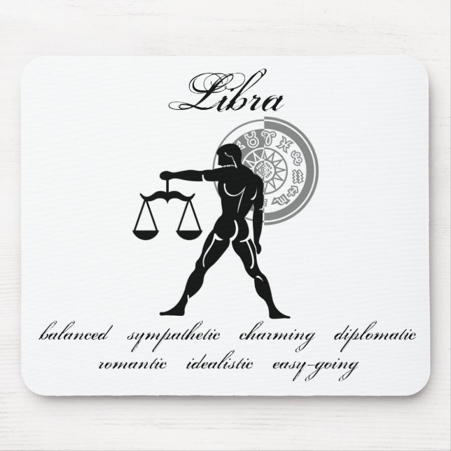 Alfombrilla De Ratón El personalizable Libra Scales presenta un estilo  (Frente)
