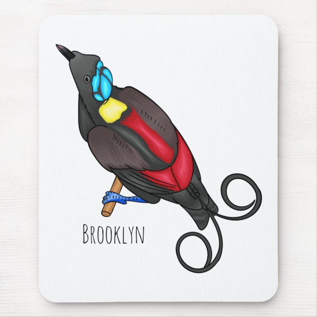 Alfombrilla De Ratón El personalizado de aves del paraíso de Wilson (Frente)
