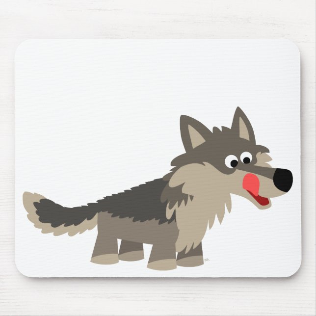 Alfombrilla De Ratón El Personalizado lindo Hungry Wolf Mousepad (Frente)