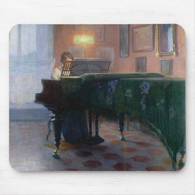 Alfombrilla De Ratón El Piano Player (Pianista) (Música Femenina) (Frente)