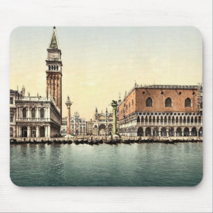 Alfombrilla De Ratón El Piazzetta, obra clásica Photochrom de Venecia,