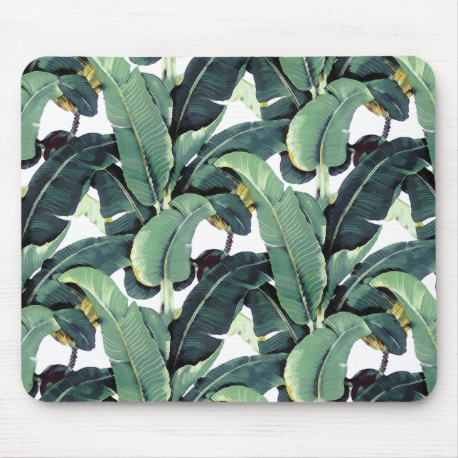 Alfombrilla De Ratón El plátano sale palma de Mousepad tropical (Frente)