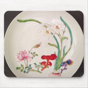 Alfombrilla De Ratón El plato de porcelana, famille subió la