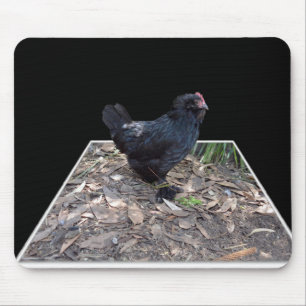 Alfombrilla De Ratón El pollo negro sale,_
