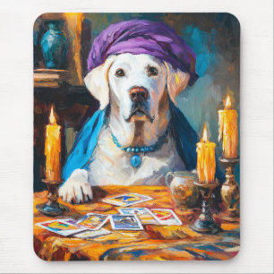 Alfombrilla De Ratón El Pooch Místico Gracioso perro de Fortuneteller