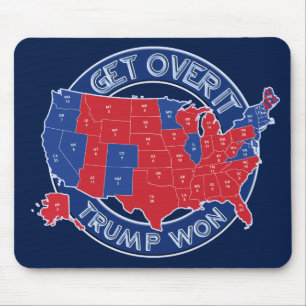 Alfombrilla De Ratón El presidente electo triunfo ganó Mousepad azul