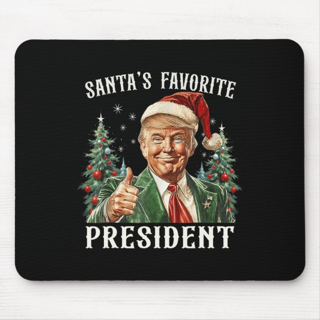 Alfombrilla De Ratón El presidente favorito de Santa Claus, Funny Trump (Frente)