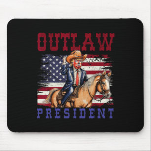 Alfombrilla De Ratón El presidente Trump Cowboy Trump 2024 condenado Fe