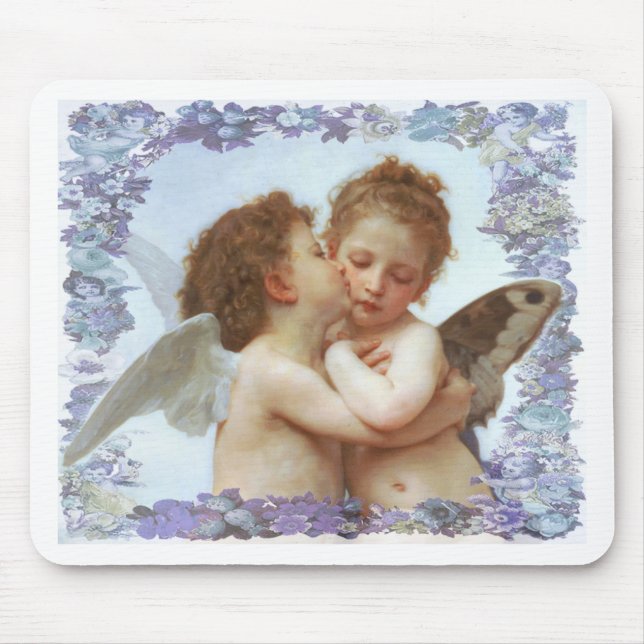 Alfombrilla De Ratón El PRIMER BESO, C.1873 Guillermo Bourgeau (Frente)