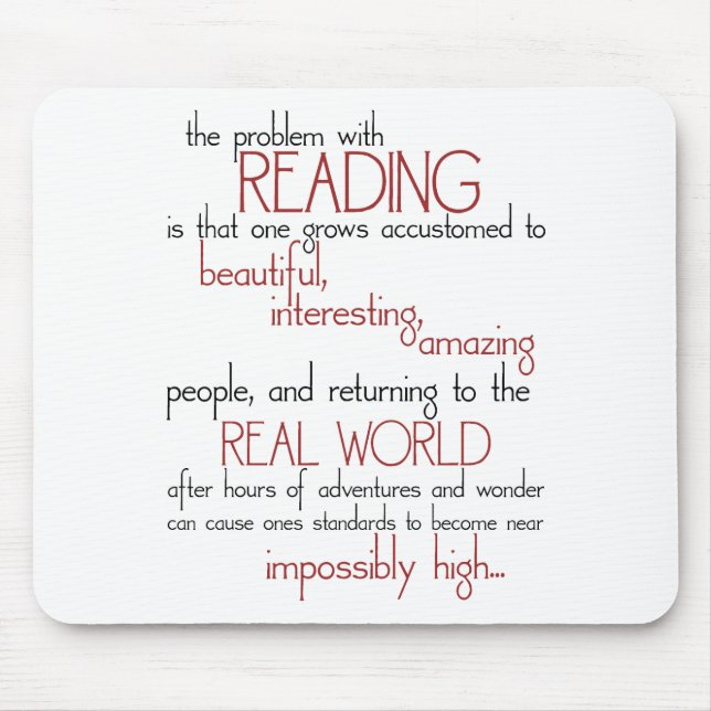 Alfombrilla De Ratón El problema con la lectura (Frente)