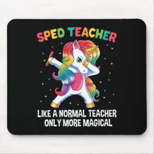 Alfombrilla De Ratón El Profesor De Educación Especial Dabbing Unicorn