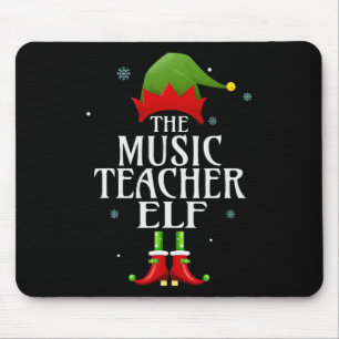 Alfombrilla De Ratón El profesor de música Elf Xmas Matanza Grupo de la