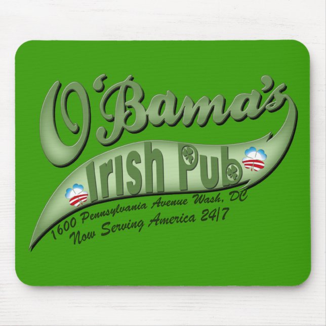 Alfombrilla De Ratón El pub irlandés de O'bama (Frente)