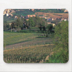 Alfombrilla De Ratón El pueblo de San Gimignano se encuentra en las ond