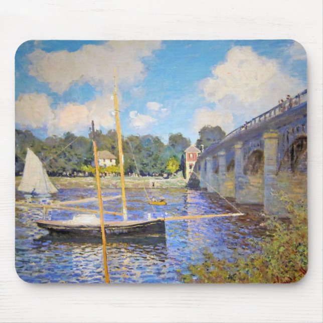Alfombrilla De Ratón El puente de Argenteuil, Monet (Frente)