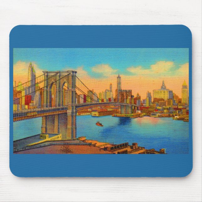 Alfombrilla De Ratón el puente de Brooklyn (Frente)