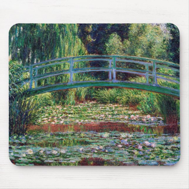 Alfombrilla De Ratón El puente japonés (estanque de lirio-agua), Monet (Frente)