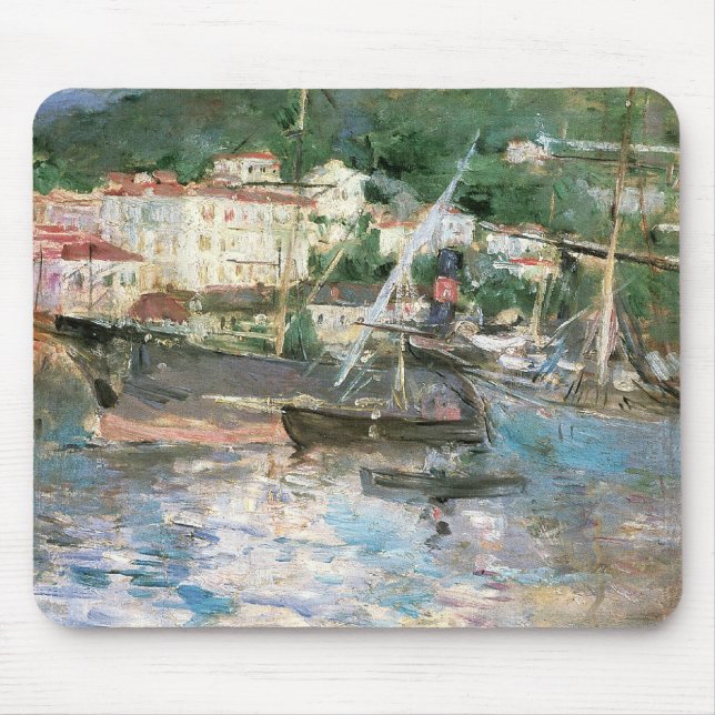 Alfombrilla De Ratón El puerto, Niza por Berthe Morisot, Bella Artes Vi (Frente)