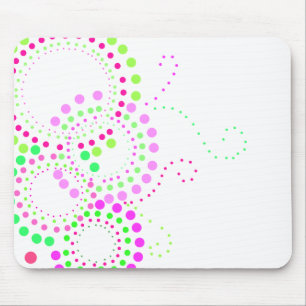 Alfombrilla De Ratón El punto retro florece Mousepad