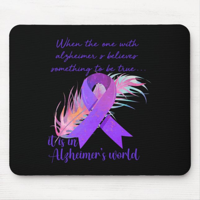 Alfombrilla De Ratón El que cree Alzheimer es en Alzheim (Frente)