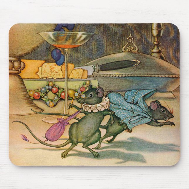 Alfombrilla De Ratón El ratón de pueblo y el ratón de campo (Frente)