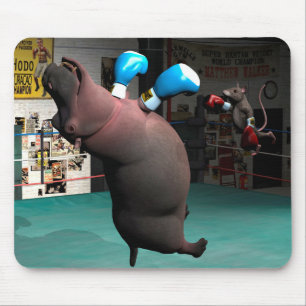 Alfombrilla De Ratón El ratón golpea a Hippo KO