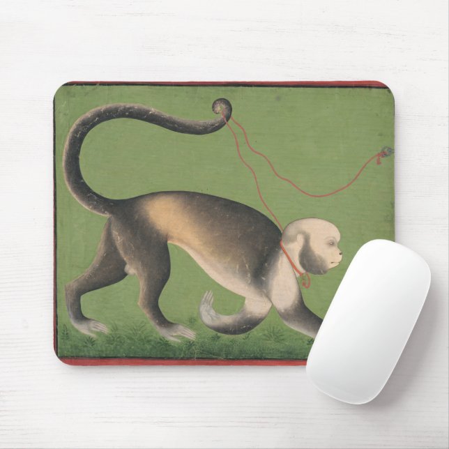 Alfombrilla De Ratón "El retrato monumental de un mono" (Con ratón)