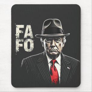 Alfombrilla De Ratón El retro estadounidense Donald Trump FAFO Patriota