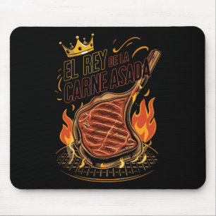 Alfombrilla De Ratón El Rey De La Carne Asada Bbq Maestro De Cocina Rey