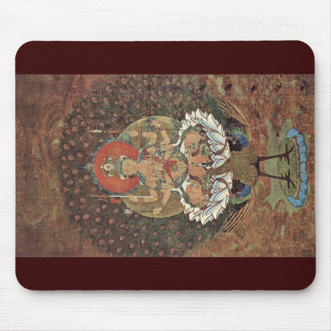 Alfombrilla De Ratón El rey del pavo real, sánscrito: Mayuraraja (Frente)