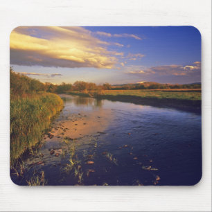 Alfombrilla De Ratón El río Big Hole a la última luz cerca de Jackson