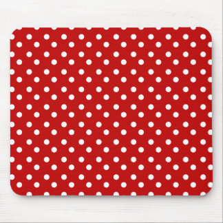 Alfombrilla De Ratón El rojo con blanco puntea Mousepad