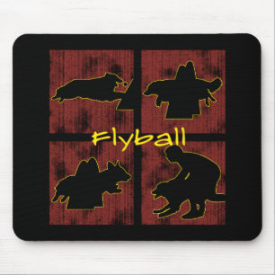 Alfombrilla De Ratón El rojo encajona Flyball
