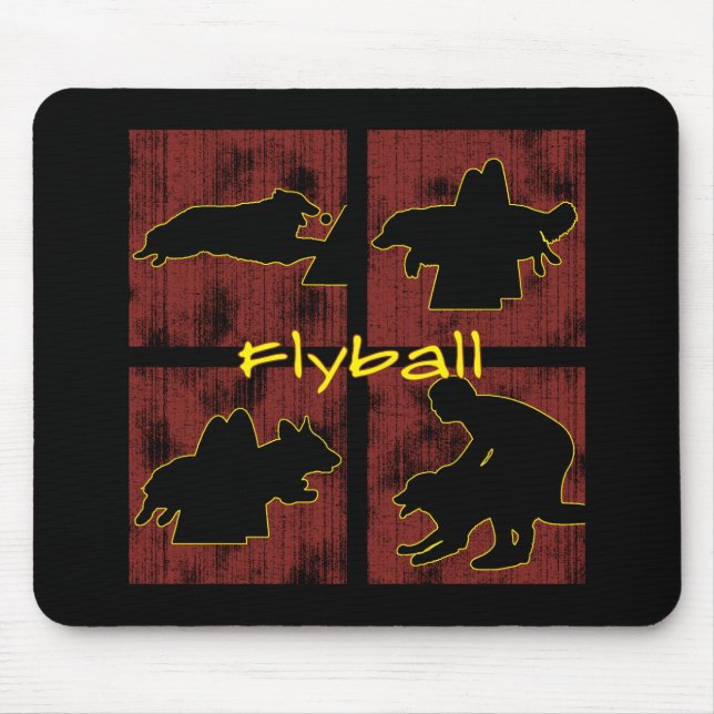 Alfombrilla De Ratón El rojo encajona Flyball (Frente)