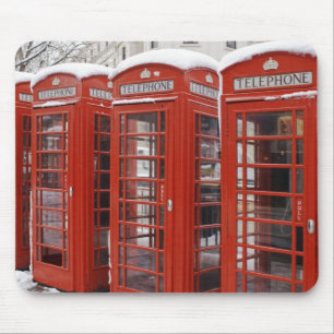 Alfombrilla De Ratón El rojo llama por teléfono cerca de Big Ben