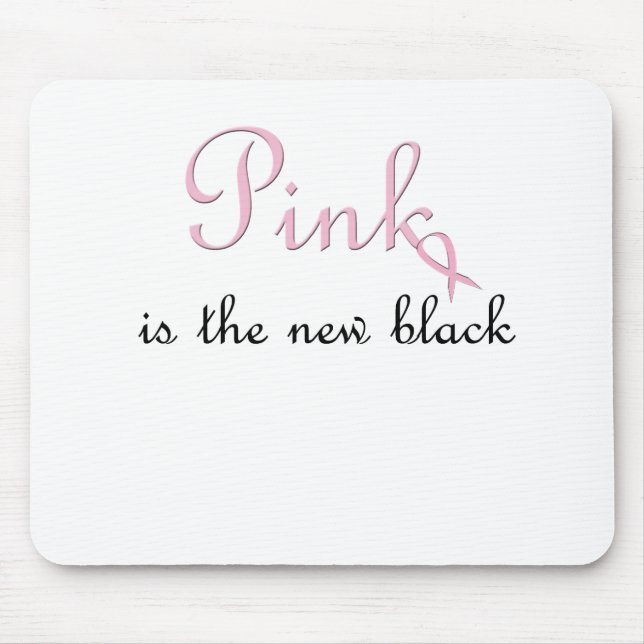 Alfombrilla De Ratón el rosa es el nuevo negro (Frente)