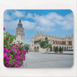 Alfombrilla De Ratón El salón de ropa en la plaza principal de Cracovia