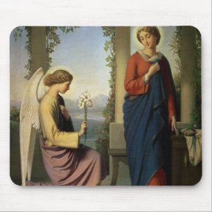 Alfombrilla De Ratón El saludo angelical, o el anuncio, 1860