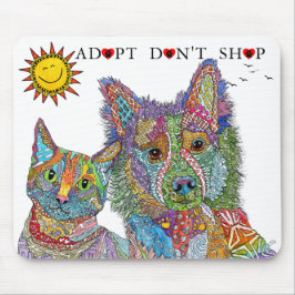 Alfombrilla De Ratón El salvamento animal adopta no comprar